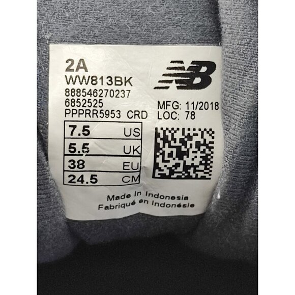 New Balance Women's 813 Rollbar Motion Black Walking Sneakers Size 7.5 US - Picture 8 of 8